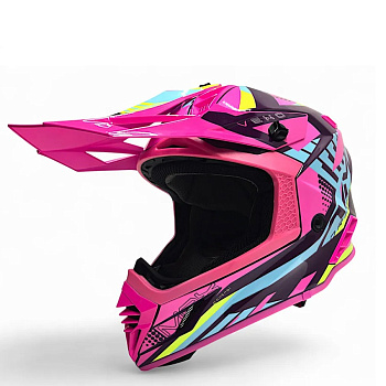 Шлем кроссовый AiM RH855 (Fiber Glass) VEXO Purple/Pink